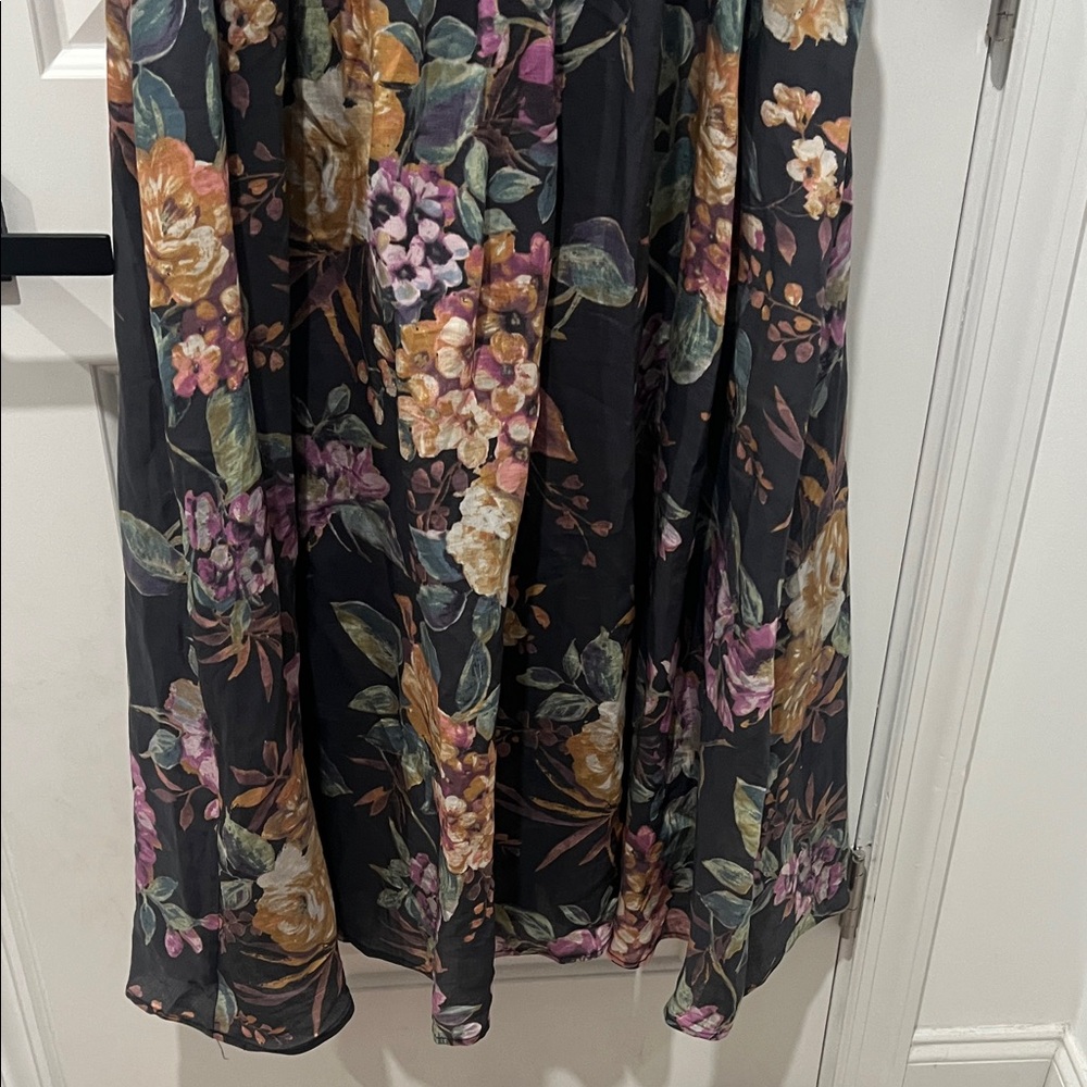 Lulu's Black Floral Midi Dress with Pastel Blooms - Picture 5 of 12